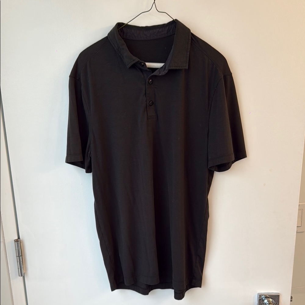 Lululemon Black Polo Shirt
